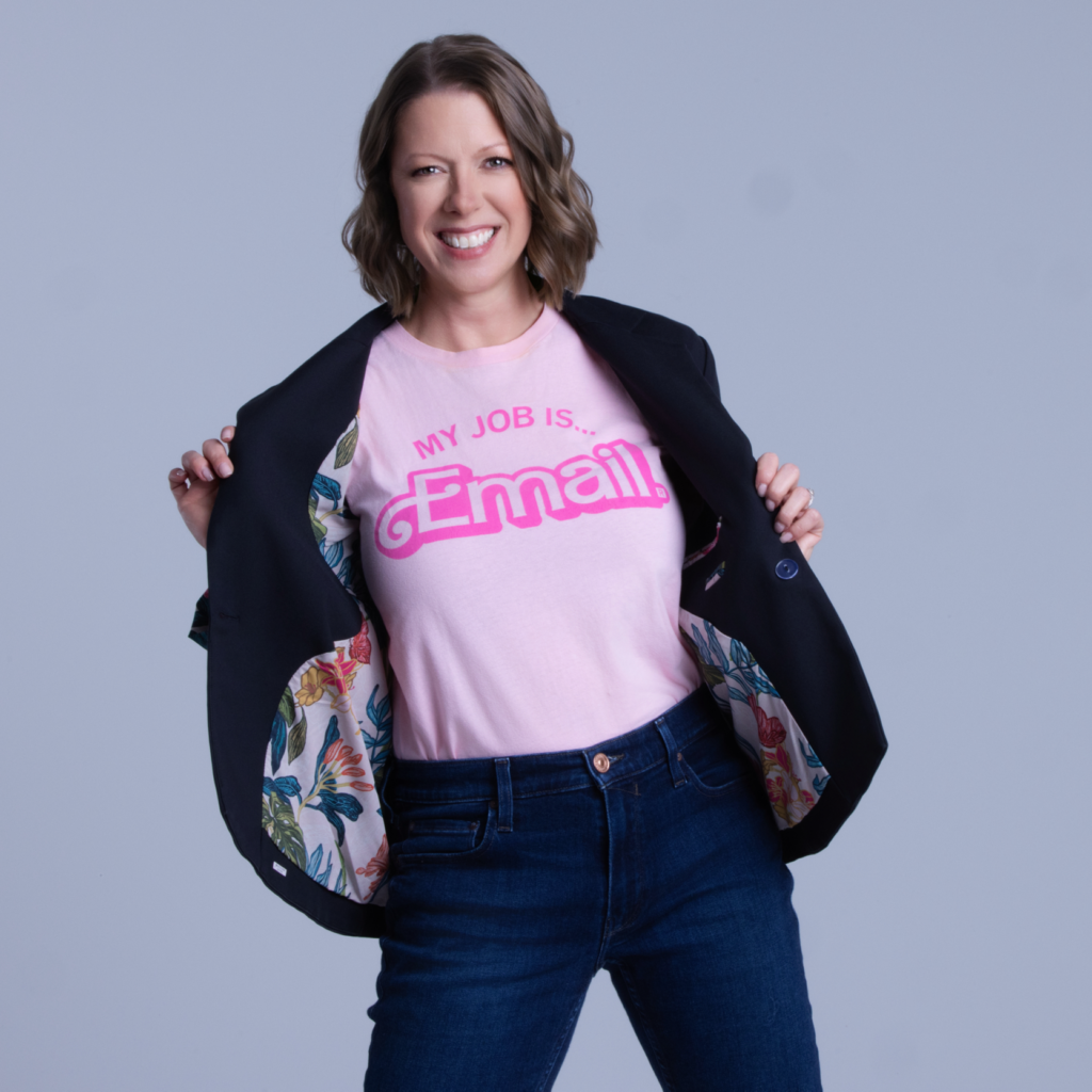 Jessica Best, owner of BetterAve, proudly announcing her job is Email!